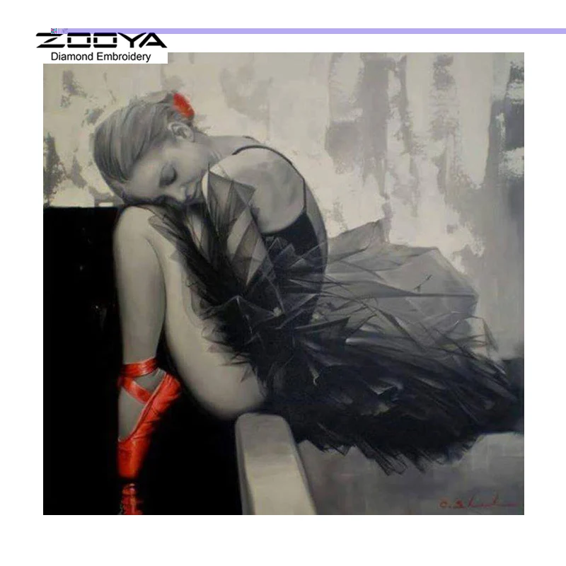 ZOOYA Алмазная вышивка 5D DIY алмазная живопись девушка танцовщица портрет роспись