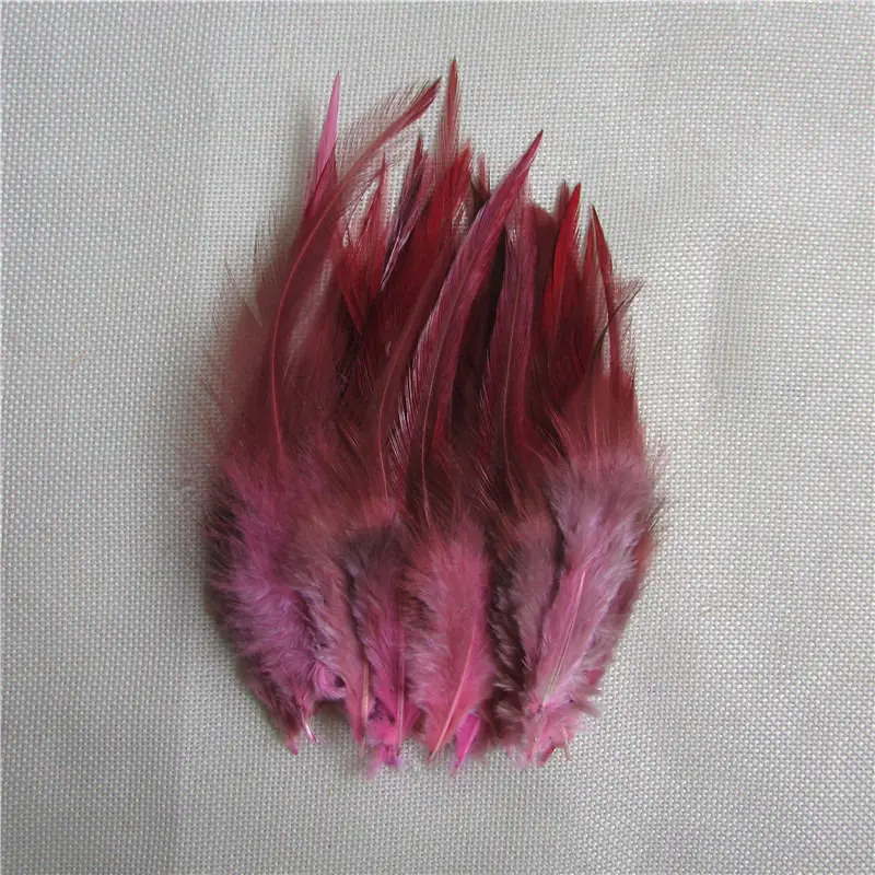 pink 50 корней 10-15 см 4-6 дюймов петух шеи перо DIY Рождественский день украшения перо - Цвет: pink