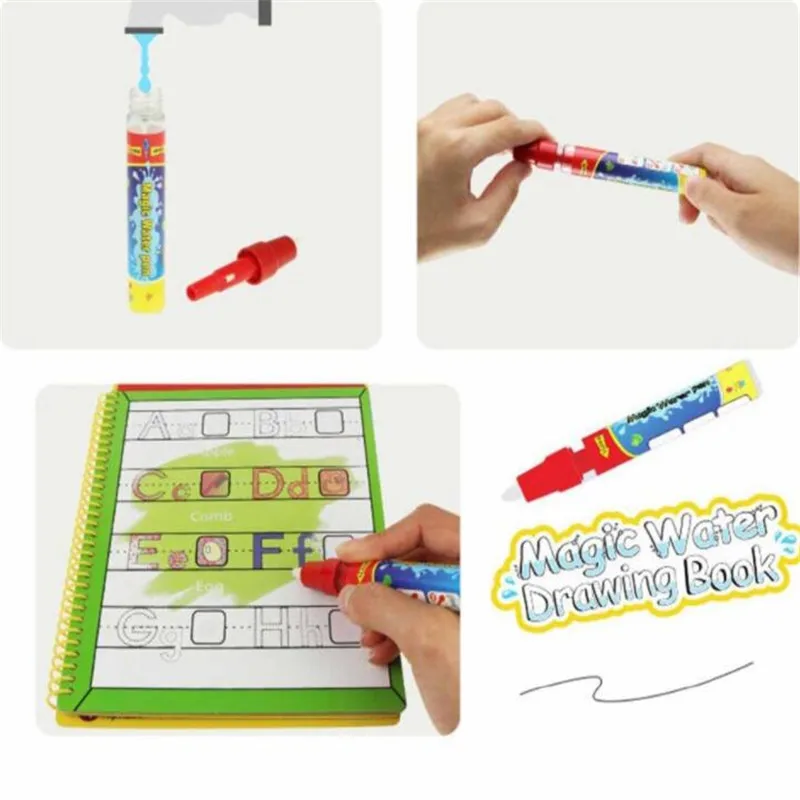 Обучающие игрушки для рисования забавная книга водой волшебная ручка доска без