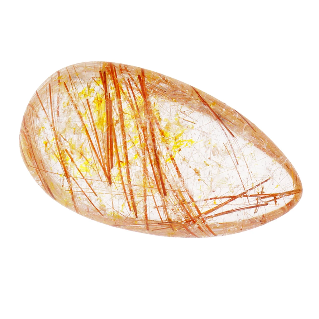 

Natural Gold Rutilated Quartz Crystal Gemstone Pendant Home Decor Ornaments