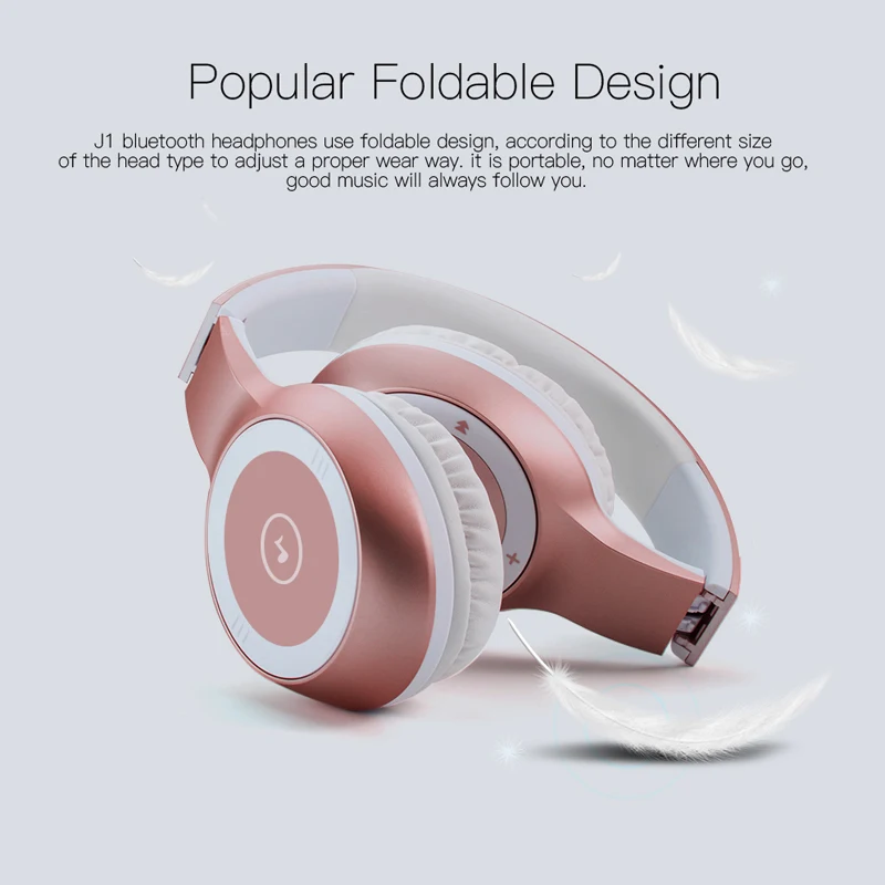 QCY J1 Bluetooth 3D стерео наушники Беспроводной 3 5 мм AUX TF карты наушников за ухо с