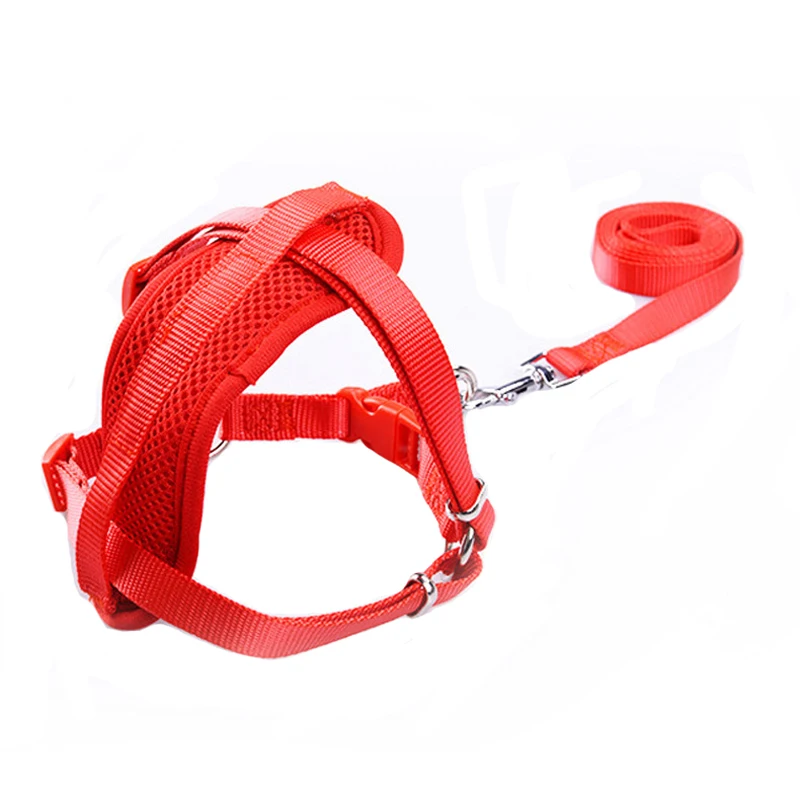 Red 01 Комфортный поводок для собак, кошек, домашних животных, Регулируемый жилет, поводок для прогулок, поводок для щенков, дышащая сетка, поводок для маленькой собаки котята, gato perro - Цвет: Red 01