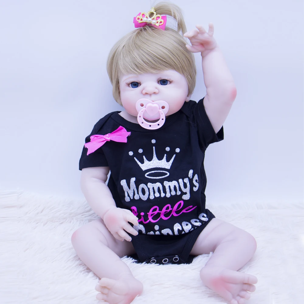 

bebe reborn doll all silicone reborn baby dolls com corpo de silicone menina 55cm baby dolls best Christmas gifts lol doll surp