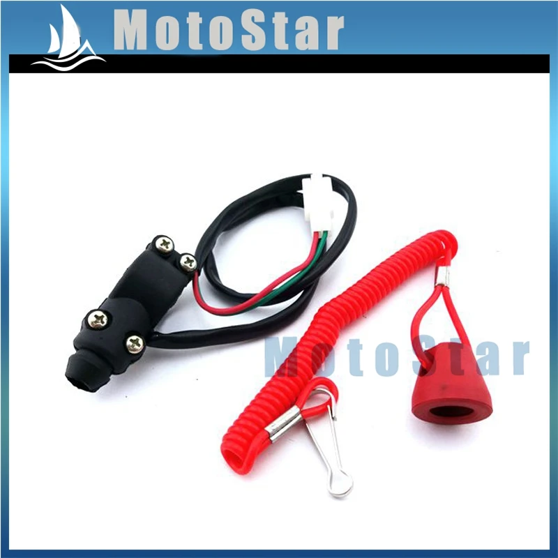 Kill Stop Tether открытый переключатель безопасности ручка кнопка для 2-тактный Мини