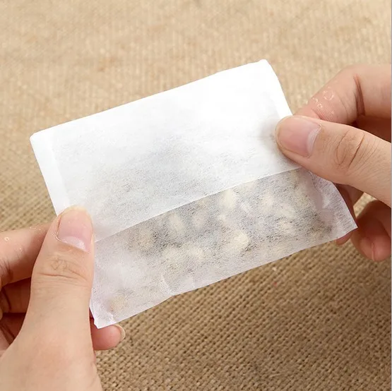 100 шт./компл. нетканые пустые чайные пакетики струнное уплотнение фильтр травы