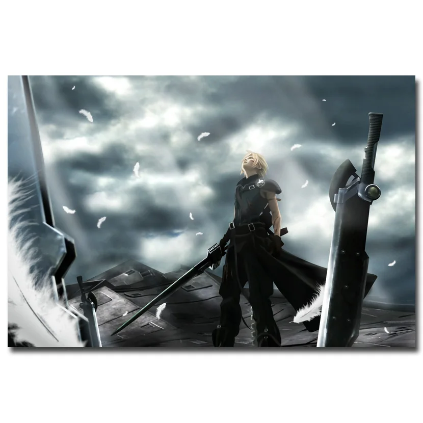 Sephiroth VS Cloud Final Fantasy XV художественный постер из шелковой ткани с принтом 13x20 24x36