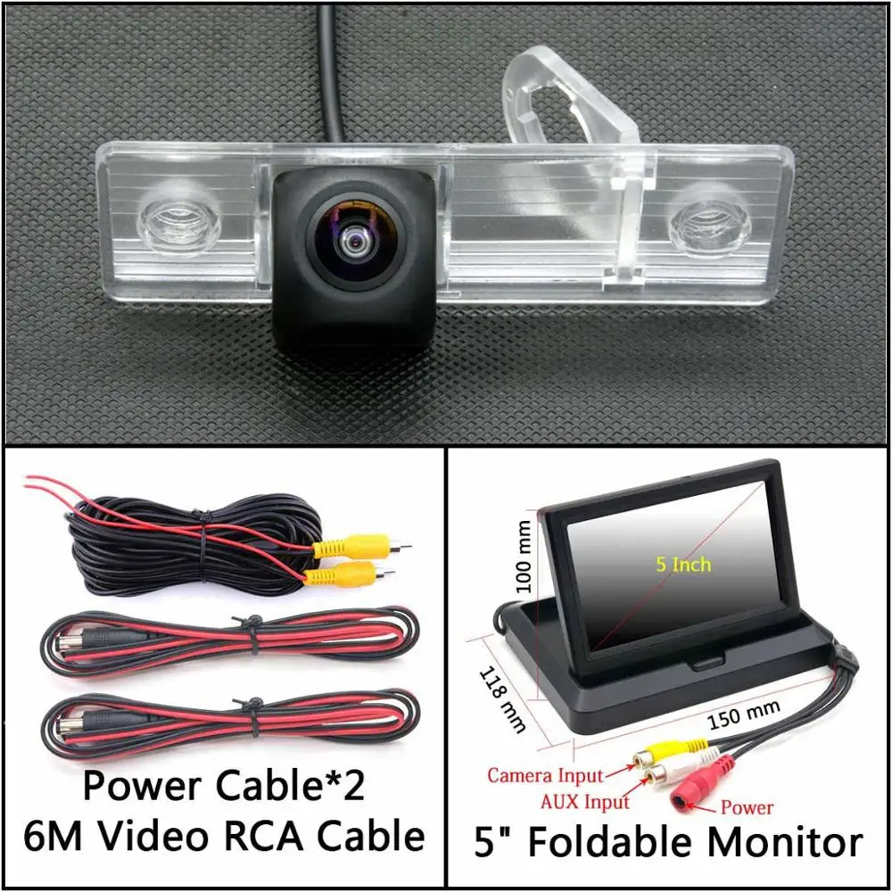 Cam N 5 inch Fold 175 градусов HD камера заднего вида для Chevrolet epic/lova/Aveo/Captiva/Cruze/lacetti автомобильный монитор парковки водонепроницаемый - Название цвета: Cam N 5 inch Fold