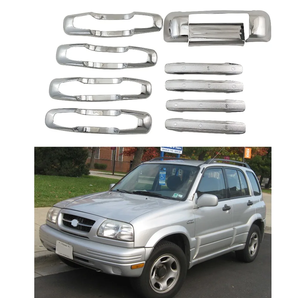 Для Suzuki Vitara Grande Escudo 2,0 1998-2005 Автомобильная дверная ручка крышки чаши ABS хромированные аксессуары наклейки для автомобиля Стайлинг 10 шт