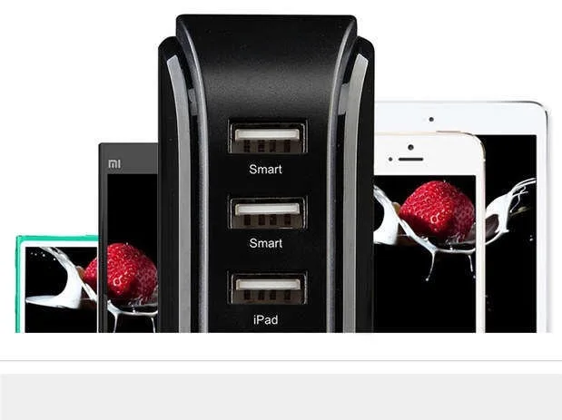 6 портов USB зарядное устройство для iPhone x 8 5s 6s 7 Plus Быстрая зарядка несколько стен