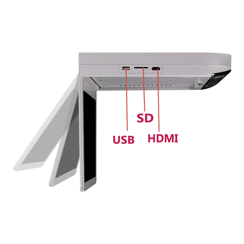 XST 13.3 дюймовый автомобильный потолочный монитор 1920x1080 с поворотным экраном крепление на крышу DVD-плеер USB/SD/HDMI/ИК/ФМ-передатчик/динамик/игры.
