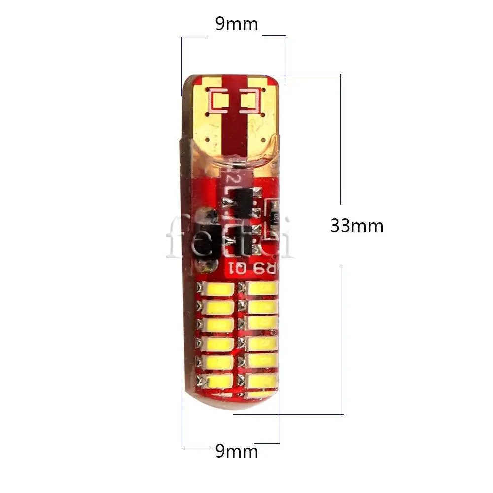 10X T10 W5W 194 168 3014 24 SMD силикагель Strobe Flash светильник светодиодный ламп работающего на