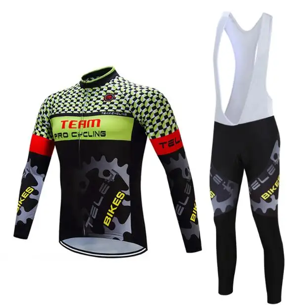 jersey and pants Одежда для велоспорта Pro Team Осенняя мужская велосипедная одежда костюм mtb дорожный велосипед Джерси набор униформы комплект Майо комбинезон спортивная одежда - Цвет: jersey and pants