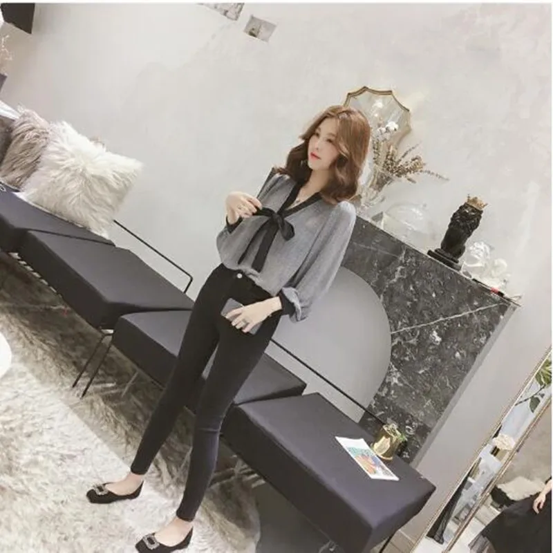 Женская шифоновая офисная блузка размера плюс элегантные винтажные топы и