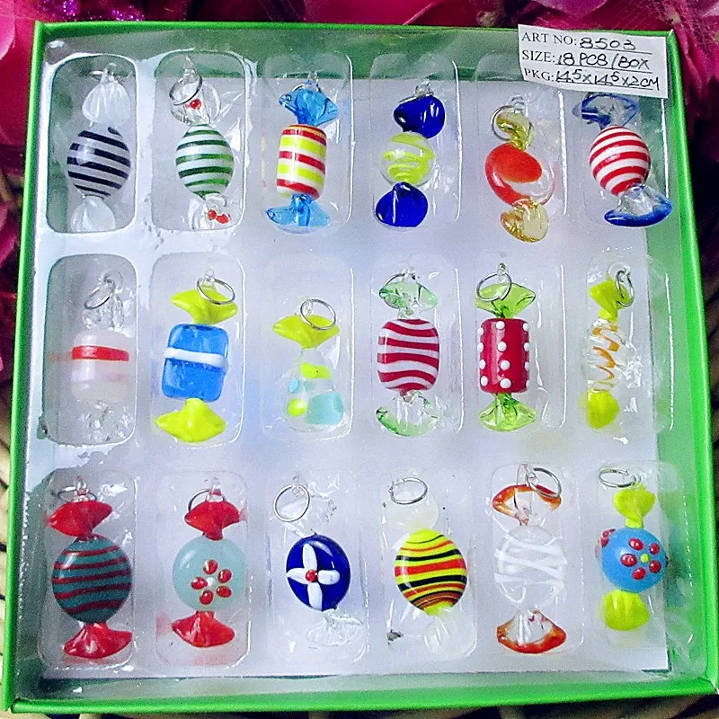 На заказ 18ps винтажные ручные выдувные стеклянные конфетные украшения для