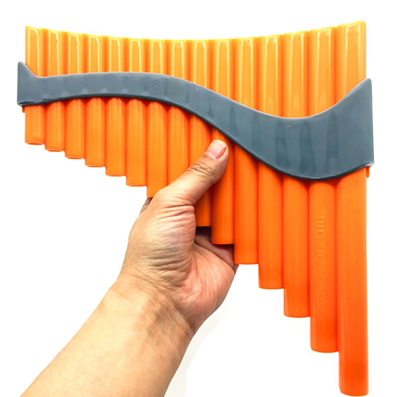 High quality 15 Pipes ABS Panflute Key of G Flute Handmade panpipe Folk Musical Instruments with bag for beginner Kids student