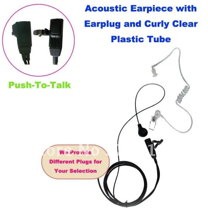 Бесплатная доставка Воздушная трубка наушники 2-проводная гарнитура с