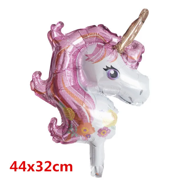 Темно-серый 1pc Unicorn Balloons Engagement Wedding Children's Day Birthday Party Decoration Foil Balloon Unicorn Balloon Party Decoration - Цвет: Темно-серый