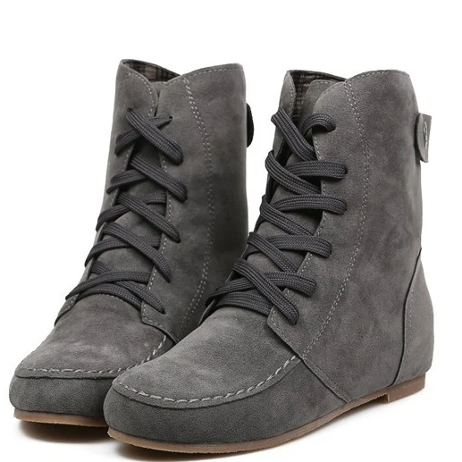 Женские ботильоны на плоской подошве шнуровке теплые ботинки zk 3 5 новинка сезона