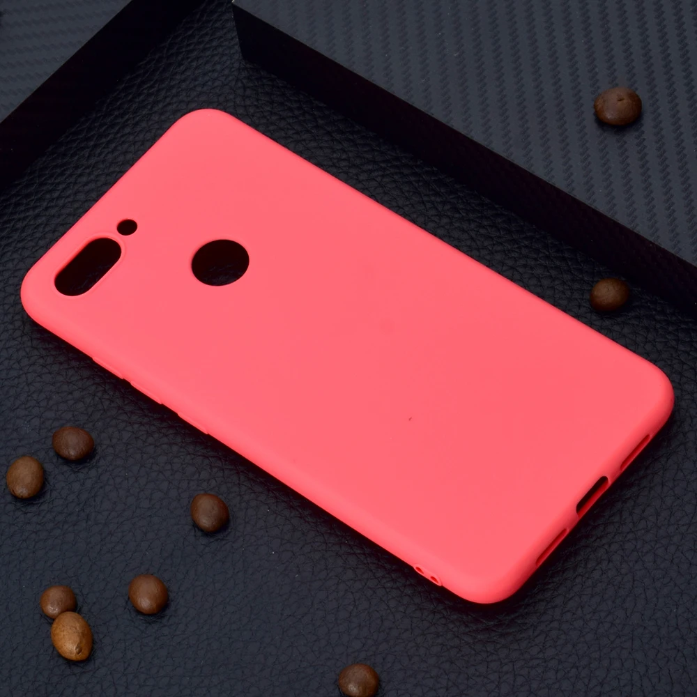 Sunjolly Solid Color Case for Xiaomi Mi8 Lite Soft TPU Silicon Pink Thin Phone Cases Cover coque fundas Mi 8 | Мобильные телефоны и