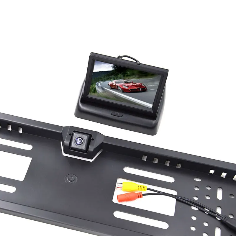 4.3 &quotLCD Цветной TFT Складная Монитор с Автомобиля Камера Заднего вида Kit для ЕС