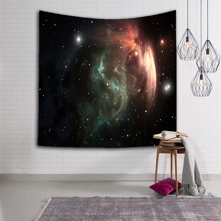 Подвесной Настенный Гобелен из ткани со звездами и звездным небом Galaxy