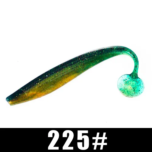 FISH KING Fishing Lures Soft Bait 90mm 120mm 160mm Swimbait Craws Impact T Tail Soft Lures Fishing Bass Bait Panfish Carp - Цвет: 225