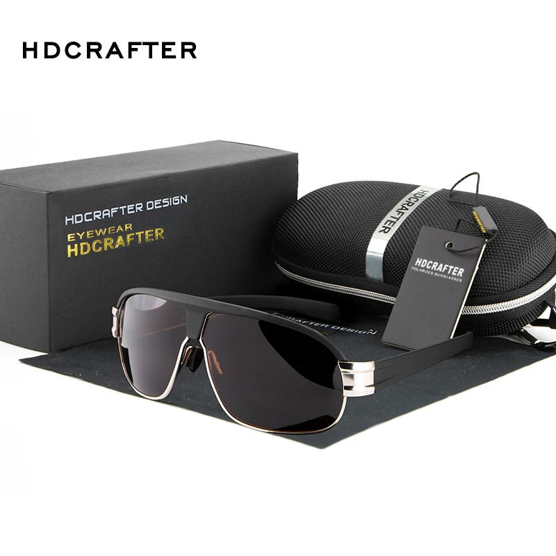 Новые Модные поляризованные солнцезащитные очки HDCRAFTER бренд Aviador солнцезащитные очки для вождения солнцезащитные очки для мужчин oculos de sol masculino