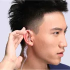 3,5 мм AUX Наушники с защитой от излучения, наушники, силиконовые спиральные стереонаушники с воздушной трубкой, наушники с микрофоном