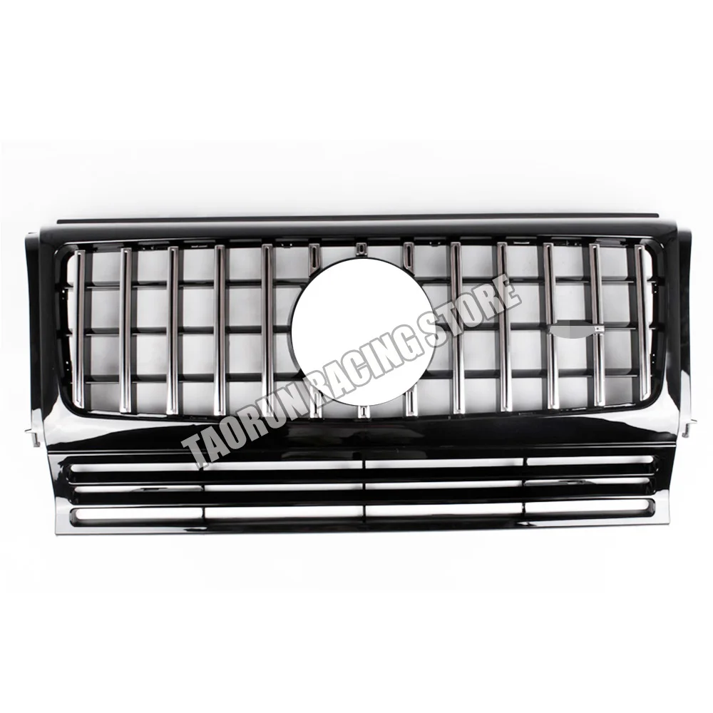 W463 ABS серебро GTR Стиль передняя решетка гриля для Benz G300 G350 G500 G550 G63 G65 1990 2018 (с