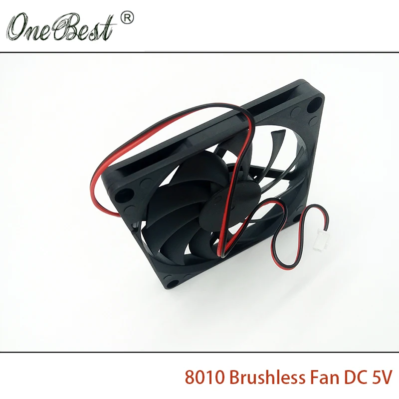 8010 бесщеточный вентилятор 5V DC 0.26A 8 см 80 мм 80X80X10mm XH2.54 2Pin Питание Вентилятор