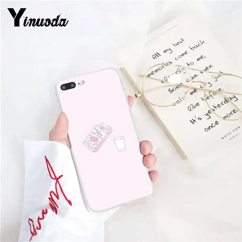 Yinuoda Kawaii японский клубничный молочный роскошный уникальный чехол для телефона для iPhone8 7 6 6splus X XSMAX 5 5S SE XR 10 11 11pro 11promax - Цвет: A12