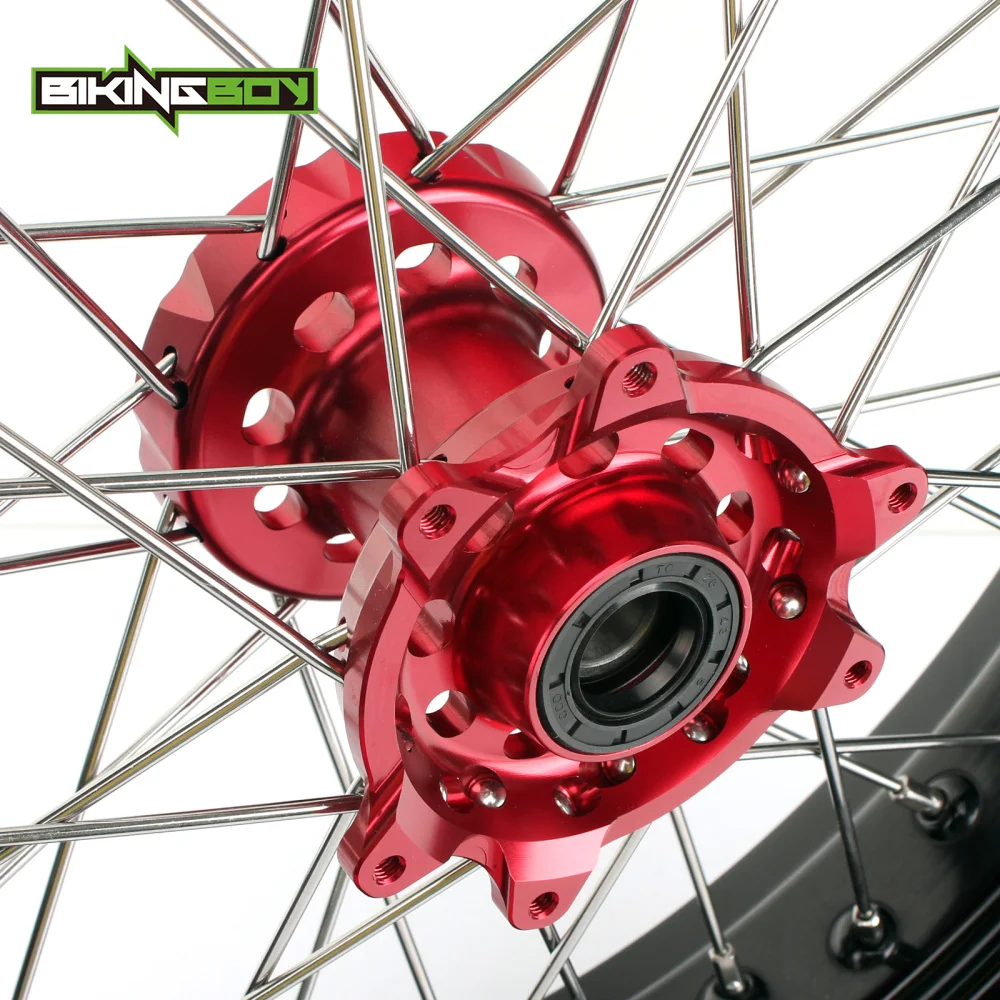 BIKINGBOY 1" x3.5x4.5 Supermoto для Honda CR 125 250 R 2002-2013 CRF 250 R 2004-2013 CRF 450 R 200-2012 полный комплект обода колеса наборы