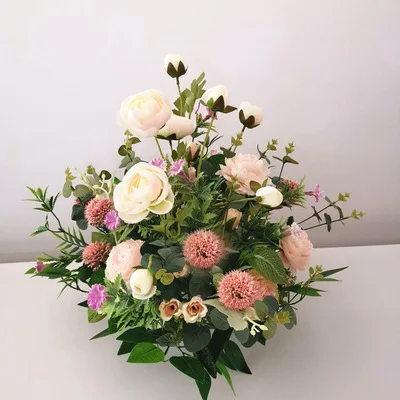D4 50cm 35/45/50 см сварочное железо в виде геометрических фигур искусственные цветочные Свадебные украшения расположение окон украшения для домашнего праздника дорога свинец, с цветочным принтом для девочек - Цвет: D4 50cm