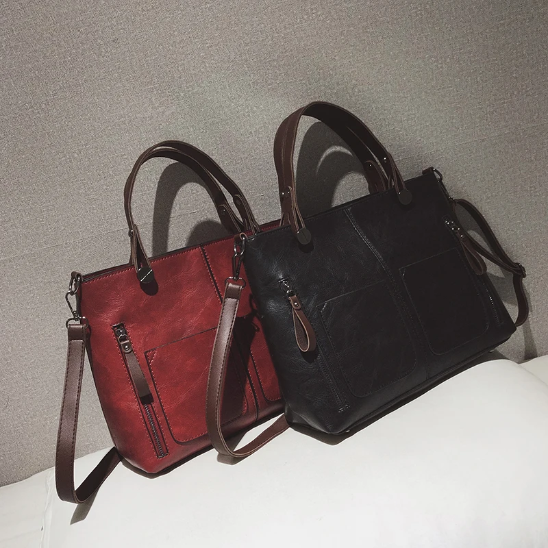 

Women Luxury Handbags Vintage Double Zipper Designer Messenger Bag Large Capacity Shoulder Bag Casual Multifunction Bags Sac