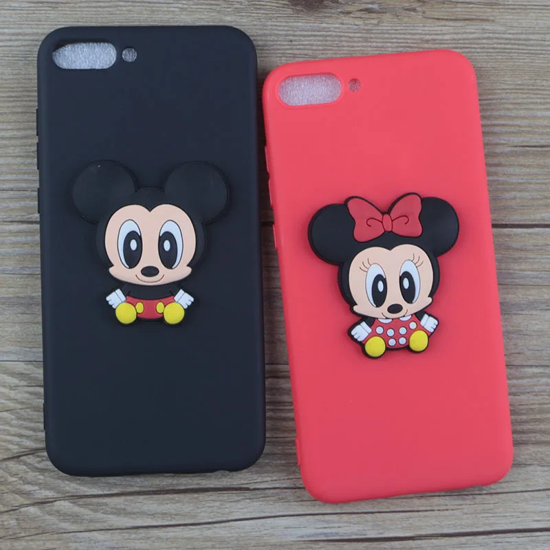 Cute Cartoon Minnie Case for Huawei Honor 7A No Fingerprint Hole 5.7&quot Cases Stitch Hello Kitty Mickey Cat Soft TPU Phone Cover |