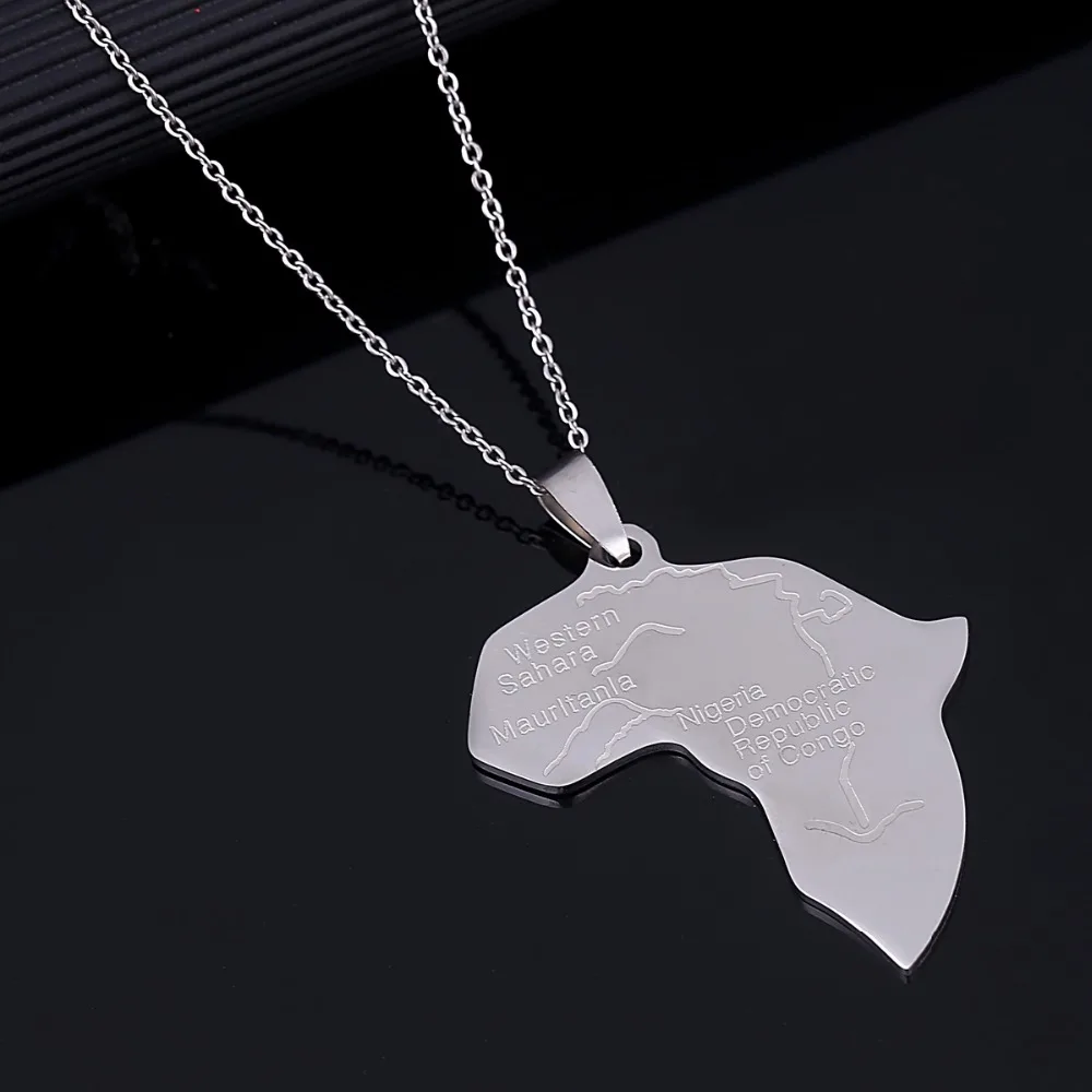 Ожерелье с подвеской в виде карты Африки Конго Нигерии женское украшение