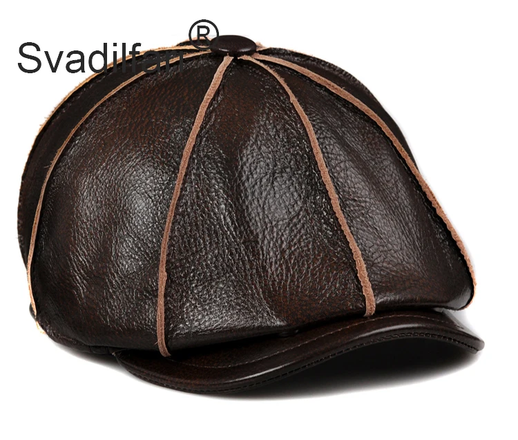 Svadilfari, натуральная кожа, шапка, пояс, Воловья кожа, теплая зимняя, хлопок, мужская, с подкладкой, абсолютно новая, gastby, берет, Охотничья Шапка/шапка с ушками