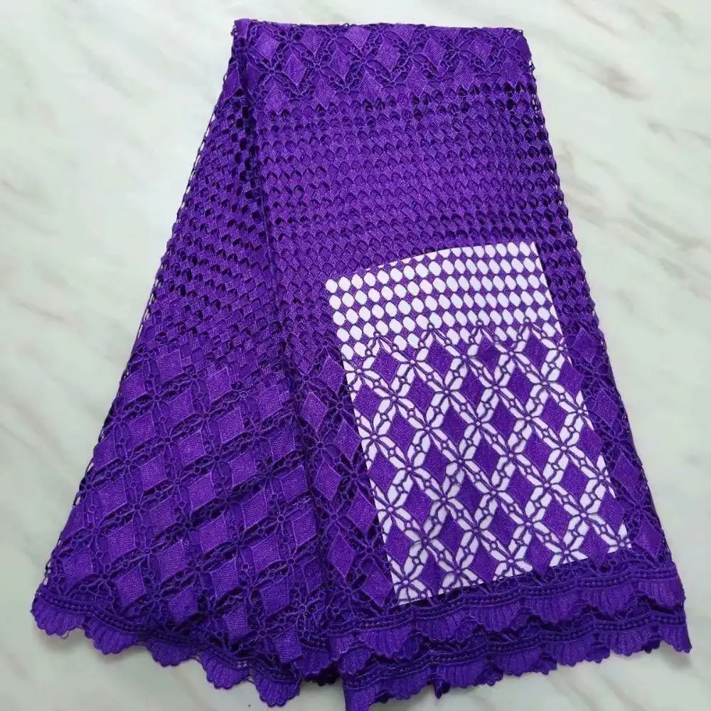 Высококачественная африканская кружевная ткань из химических нитей