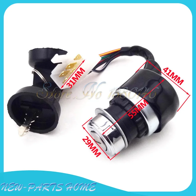 5 проводов ВКЛ./ВЫКЛ. Переключатель ключа зажигания для ковалковой головки Carter Bros