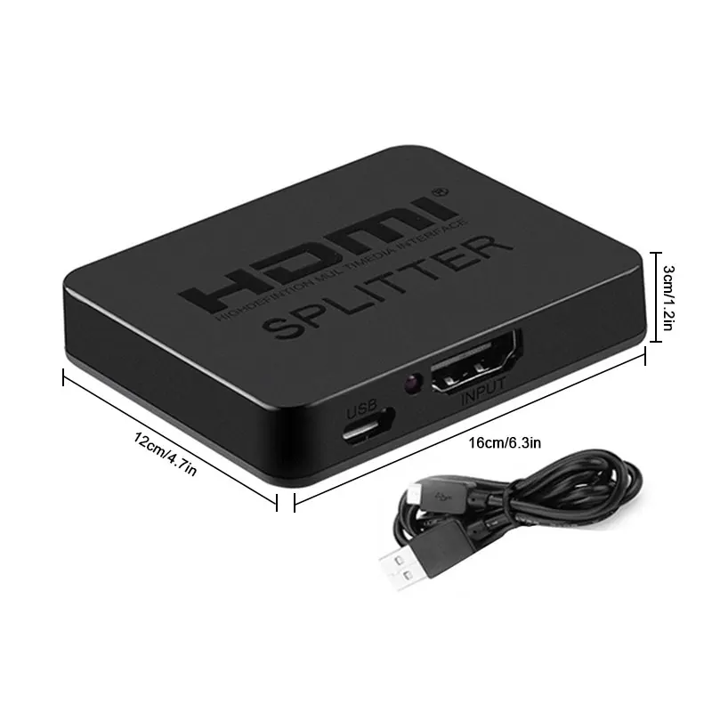 HDCP 4k HDMI сплиттер Full Hd 1080p видео Hdmi Switch Switcher 1x2 Split 1 In 2 Out усилитель двойной дисплей