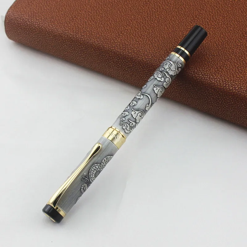 Jinhao 5000 винтажная Роскошная металлическая авторучка с красивой текстурой дракона