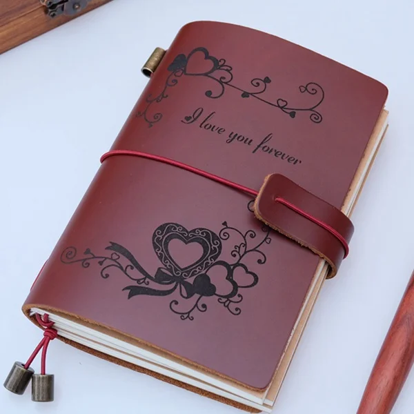 Натуральная кожа блокнот планировщик обложка книги A5 A6 Дневник Bullet Journal Рисование Sketchbook Встроенная Замена