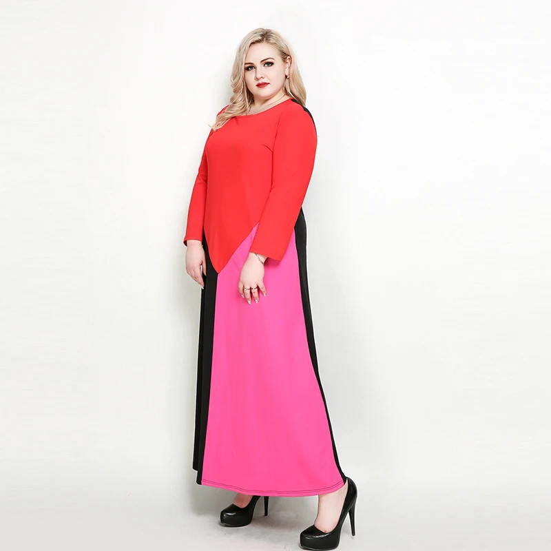 Большие размеры женские длинные платья 5XL 6XL большие женская одежда длинный рукав