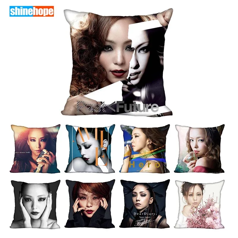 Заказная наволочка Namie Amuro квадратная на заказ Чехол для подушки на молнии 40x40,45x45 см(с одной стороны