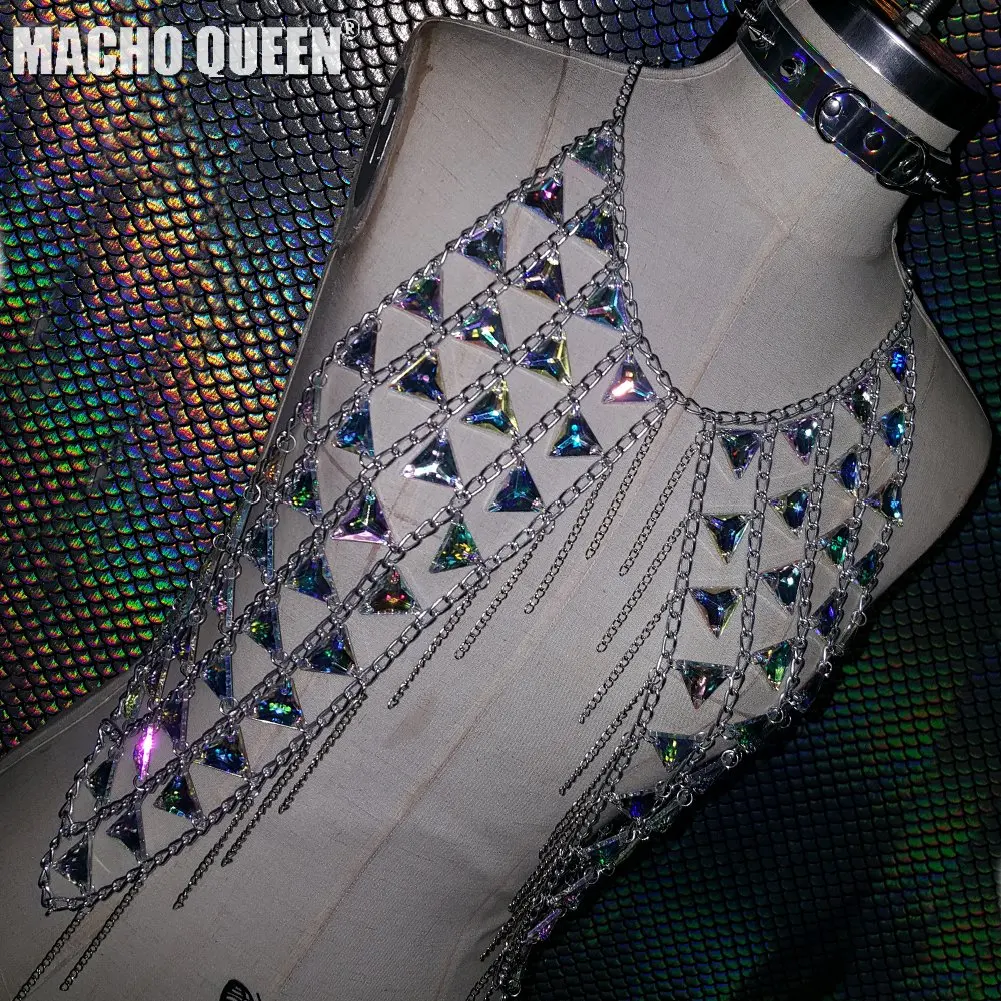 Голографическая Летняя женская одежда женский бюстгальтер цепочка для тела |