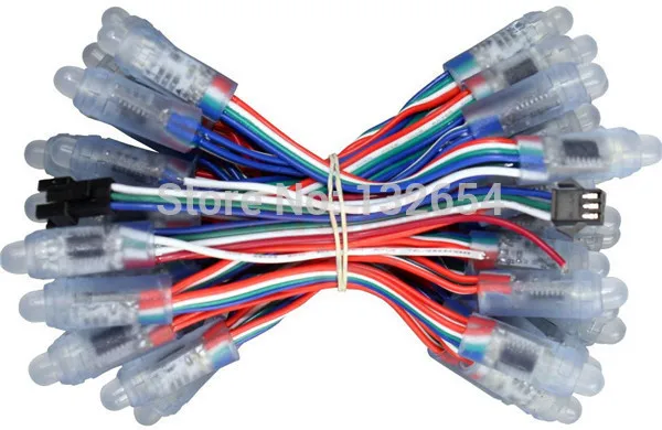 WS2811 WS2801 LPD6803 RGB 12 мм DC5V водонепроницаемый полноцветный светодиодный пиксельный