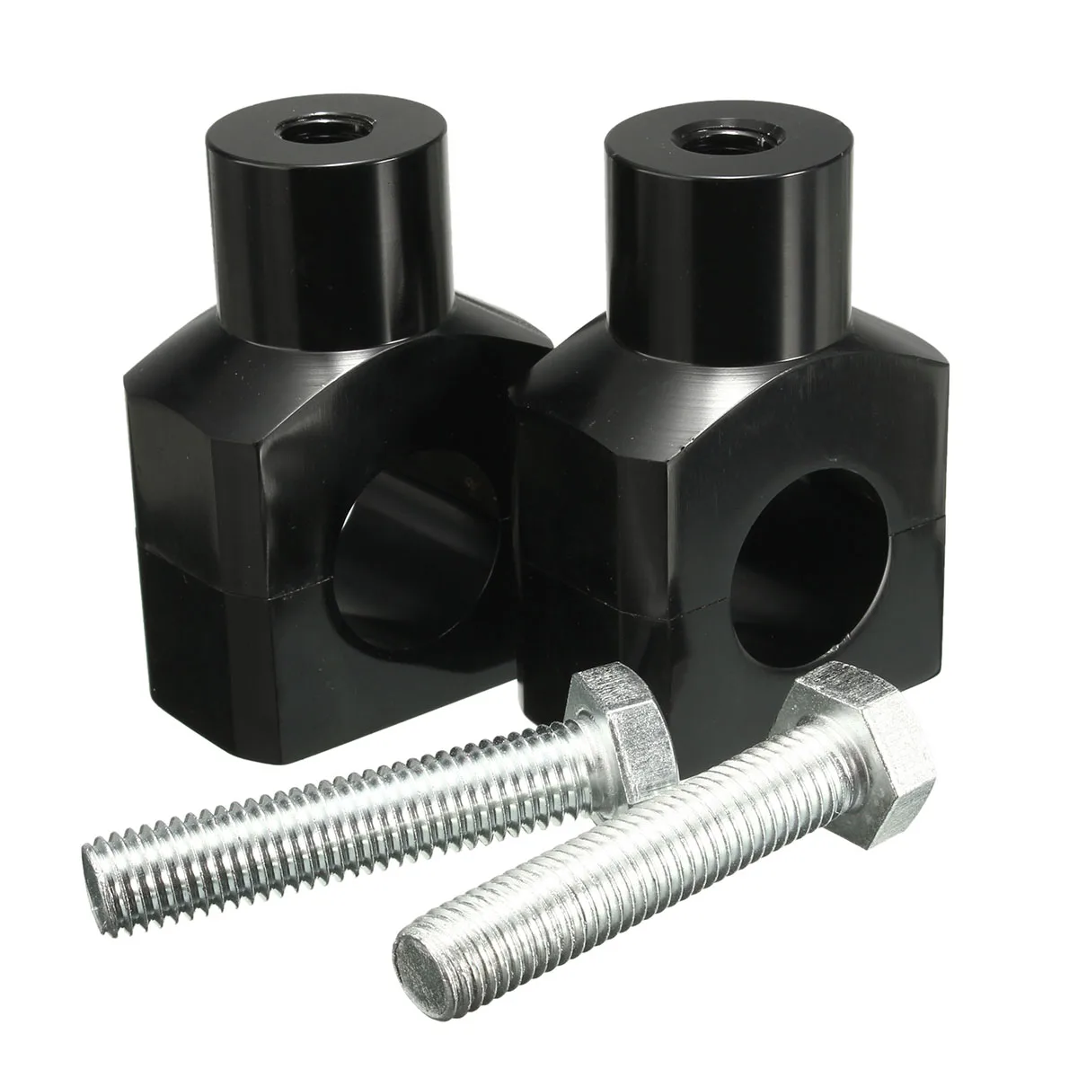 2pcs Black Aluminum Universal Motorcycle 25mm 1" Handlebar Risers Clamp For Harley for Suzuki for Yamaha