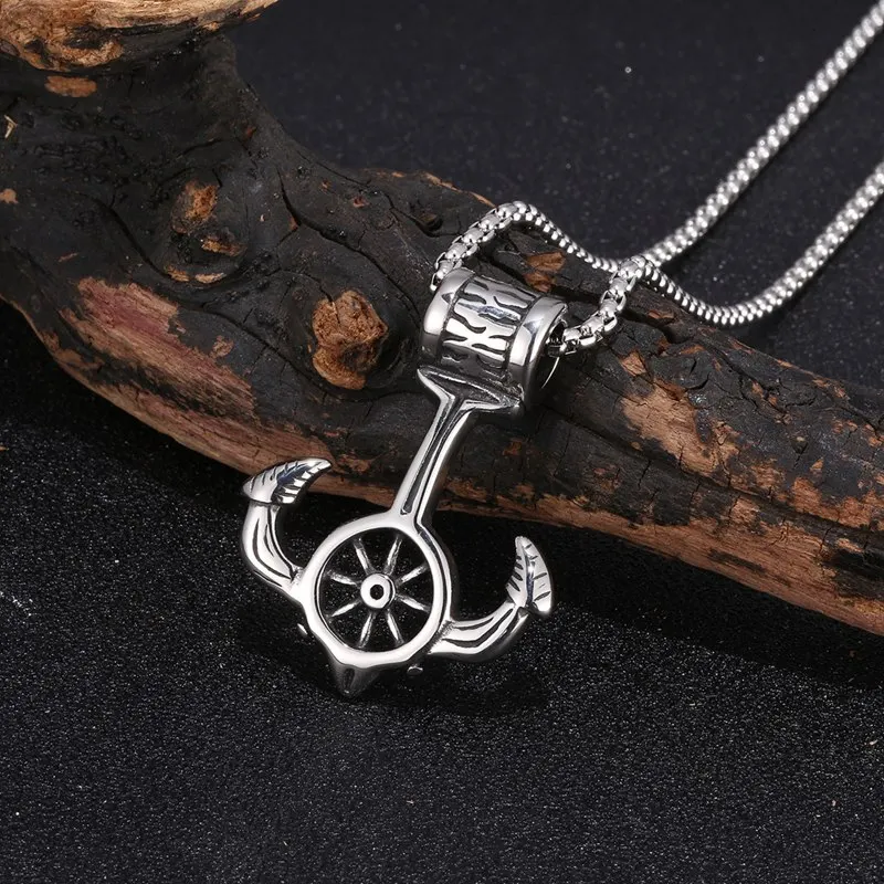 Новое творчество модные ювелирные изделия якорь кулон мужское ожерелье из