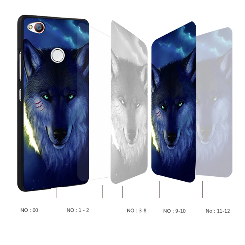 zte nubia z11 Case Original Cover for Skin Wolf Fish Skull Fundas 100% |