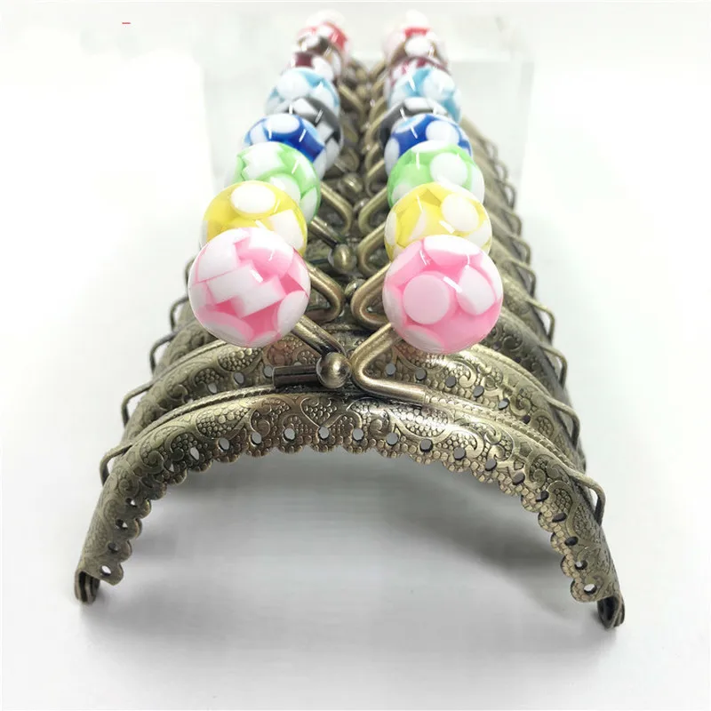 Металлический каркас 10 Цвета Arc Форма поцелуй застежка сумка Pattern взъерошенные